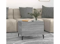 Mesa De Centro| Mesa de centro | Mesa de apoio 60x44.5x45 cm derivados de madeira cinza sonoma Cinzento