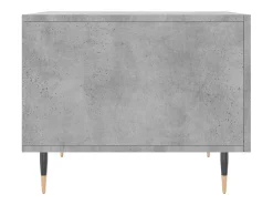 Mesa de centro | Mesa de apoio 50x50x40 cm madeira processada cinza cimento^ Mesa De Centro