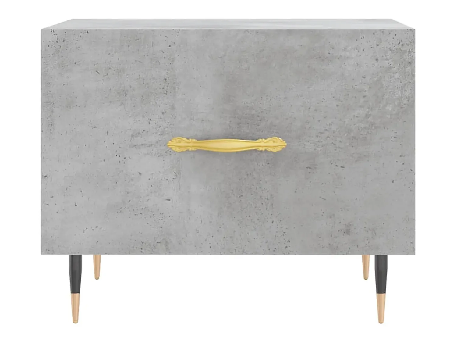 Mesa de centro | Mesa de apoio 50x50x40 cm madeira processada cinza cimento^ Mesa De Centro