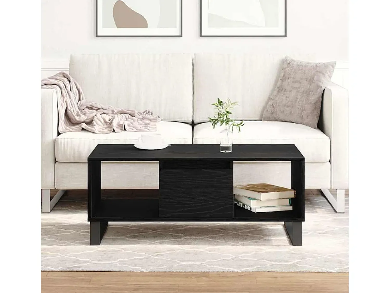 Mesa de centro | Mesa de apoio with Drawer Carvalho 90x50x36.5 cm^ Mesa De Centro