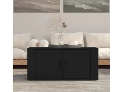 Mesa De Centro* Mesa de centro | Mesa de apoio 80x50x36 cm derivados de madeira Preto