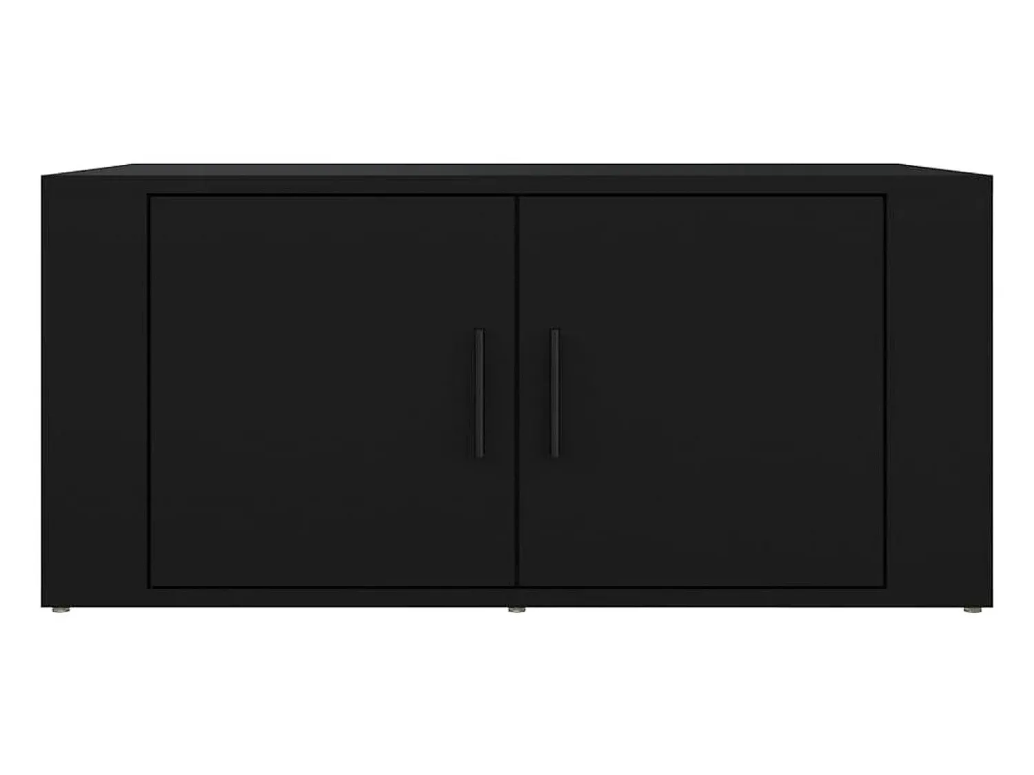 Mesa De Centro* Mesa de centro | Mesa de apoio 80x50x36 cm derivados de madeira Preto