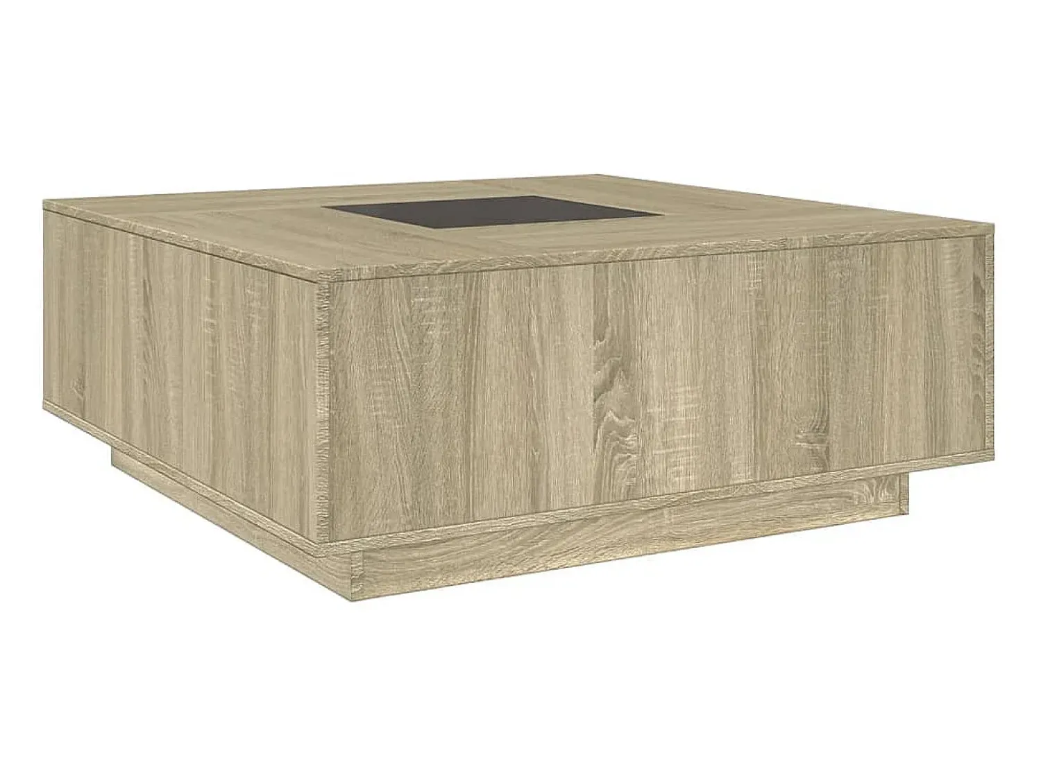 Mesa de centro | Mesa de apoio luzes LED Infinity 100x100x40 cm carvalho sonoma^ Mesa De Centro