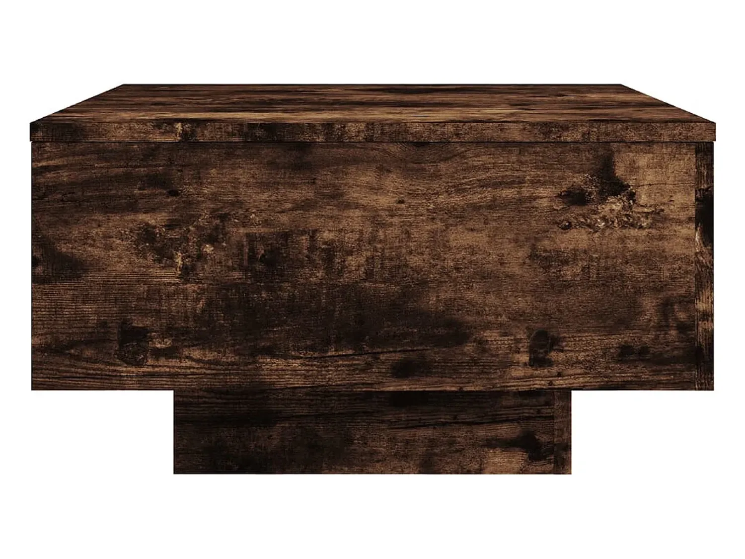 Mesa De Centro| Mesa de centro | Mesa de apoio com luzes LED 55x55x31 cm carvalho fumado Castanho