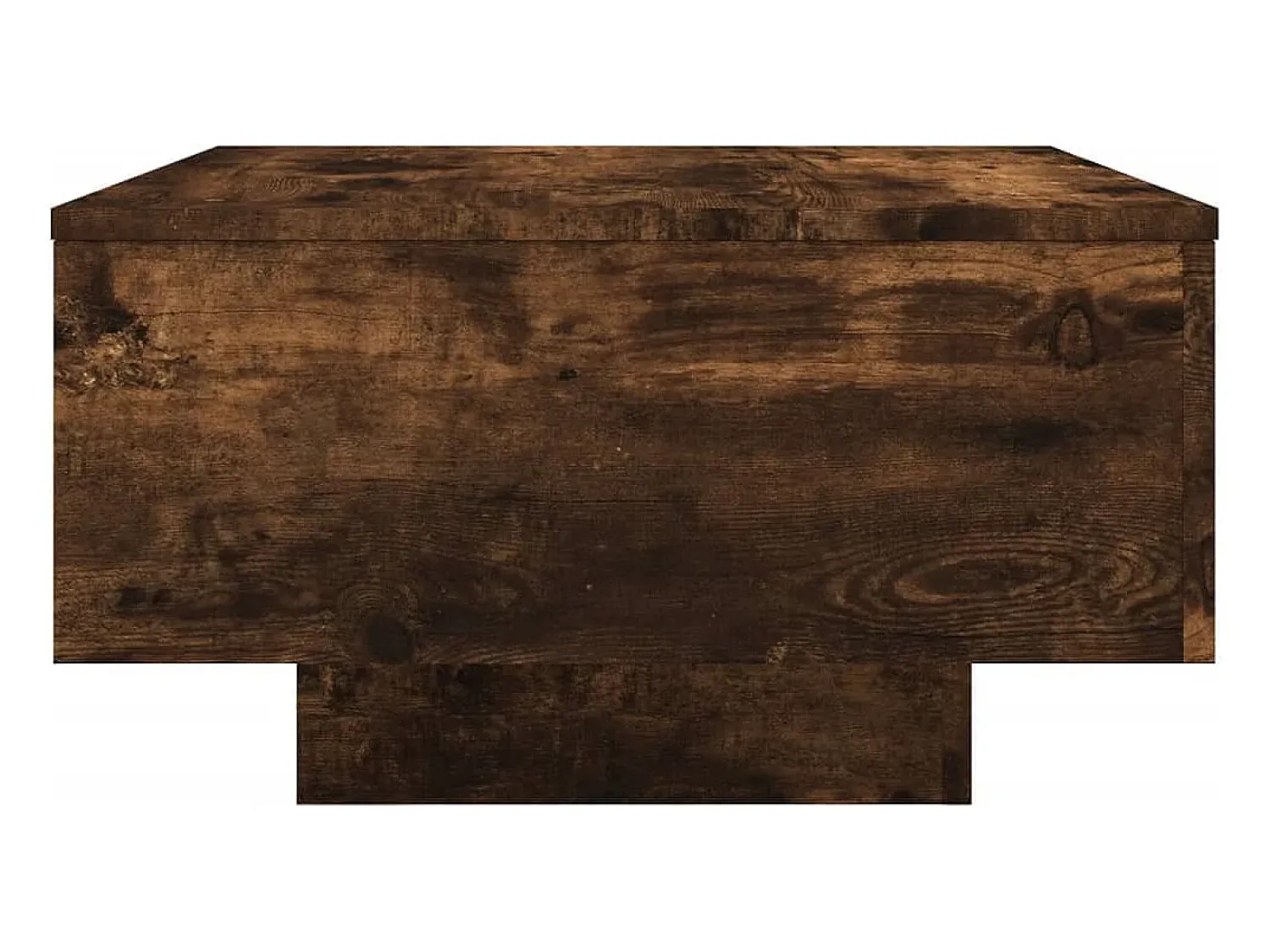 Mesa De Centro| Mesa de centro | Mesa de apoio com luzes LED 55x55x31 cm carvalho fumado Castanho