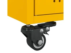 Mesa De Centro| Mesa de centro | Mesa de apoio 68x50x43.5 cm aço mostarda Amarelo