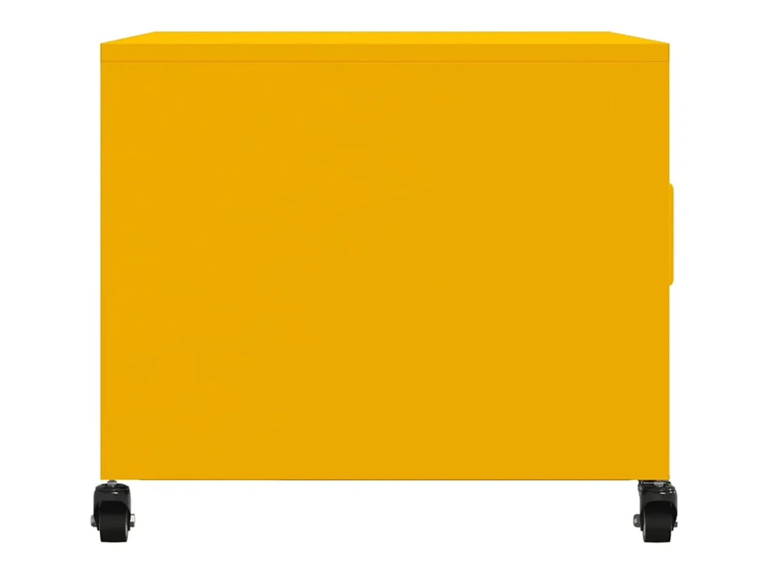 Mesa De Centro| Mesa de centro | Mesa de apoio 68x50x43.5 cm aço mostarda Amarelo