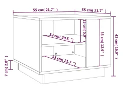 Sale Mesa de centro | Mesa de apoio 55x55x43 cm derivados de madeira carvalho sonoma Castanho