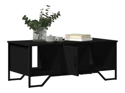 Mesa De Centro* Mesa de centro | Mesa de apoio 100x51x40 cm derivados de madeira Preto