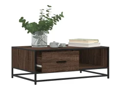 Mesa de centro | Mesa de apoio 90x57x35 cm deriv. madeira/metal carvalho^ Mesa De Centro