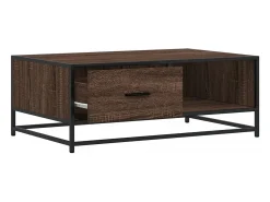 Mesa de centro | Mesa de apoio 90x57x35 cm deriv. madeira/metal carvalho^ Mesa De Centro