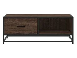 Mesa de centro | Mesa de apoio 90x57x35 cm deriv. madeira/metal carvalho^ Mesa De Centro
