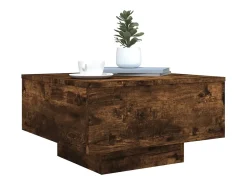 Mesa De Centro| Mesa de centro | Mesa de apoio 55x55x31 cm derivados de madeira carvalho fumado Castanho