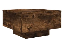 Mesa De Centro| Mesa de centro | Mesa de apoio 55x55x31 cm derivados de madeira carvalho fumado Castanho