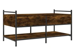 Mesa de centro | Mesa de apoio 99x50x50 cm derivados de madeira carvalho fumado^ Mesa De Centro