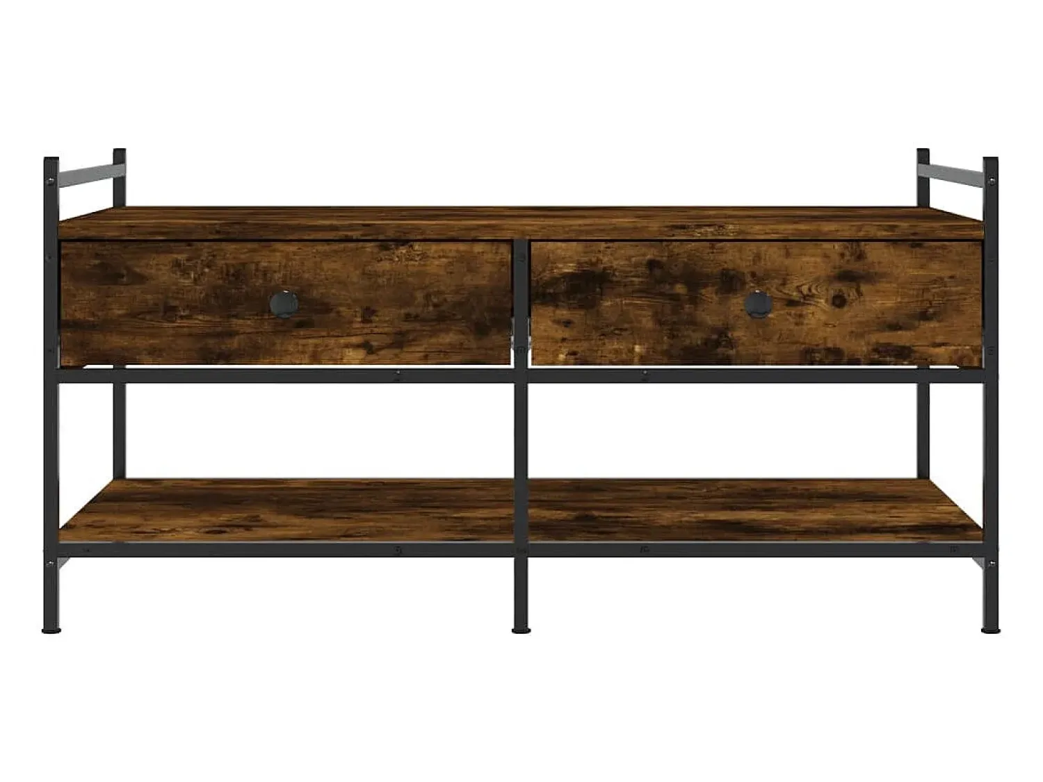 Mesa de centro | Mesa de apoio 99x50x50 cm derivados de madeira carvalho fumado^ Mesa De Centro
