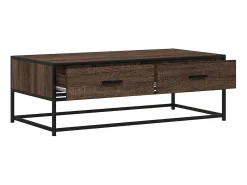 Sale Mesa de centro | Mesa de apoio 100x50x35 cm deriv. madeira/metal carvalho Castanho