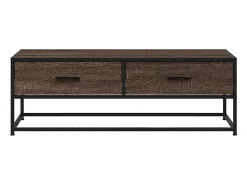 Sale Mesa de centro | Mesa de apoio 100x50x35 cm deriv. madeira/metal carvalho Castanho
