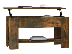 Mesa De Centro| Mesa de centro | Mesa de apoio 101x49x52 cm madeira processada carvalho fumado Castanho