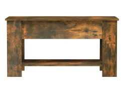 Mesa De Centro| Mesa de centro | Mesa de apoio 101x49x52 cm madeira processada carvalho fumado Castanho