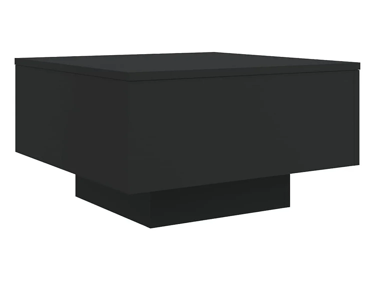 Online Mesa de centro | Mesa de apoio com luzes LED 55x55x31 cm Preto