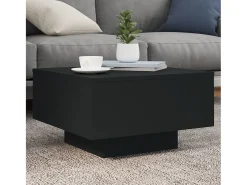 Online Mesa de centro | Mesa de apoio com luzes LED 55x55x31 cm Preto