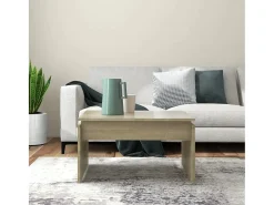 Discount Mesa de centro | Mesa de apoio 68x50x38 cm derivados de madeira carvalho sonoma Castanho