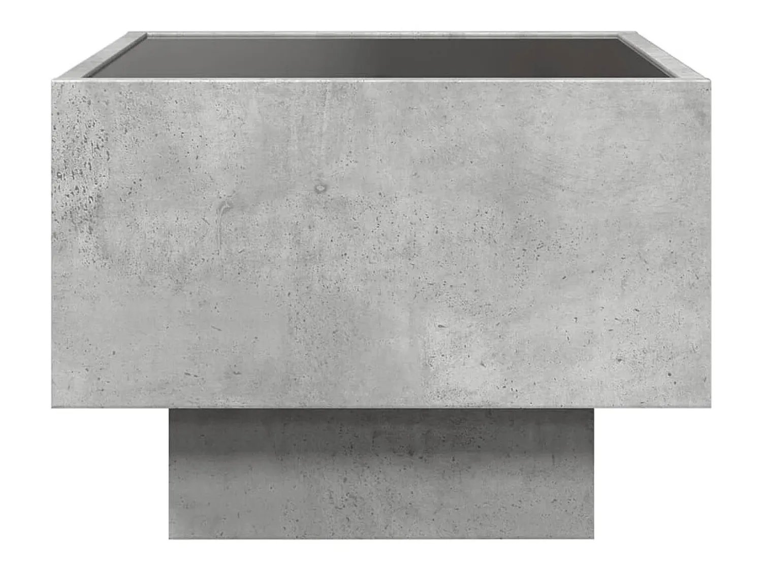 New Mesa de centro | Mesa de apoio c/ LEDs 40x40x30 cm derivados de madeira Cinzento