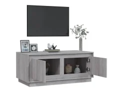 Mesa De Centro| Mesa de centro | Mesa de apoio 102x50x44 cm derivados madeira sonoma Cinzento