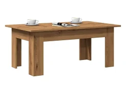 New Mesa de centro | Mesa de apoio | Mesa de café 100x60x42 cm derivados madeira carvalho artisiano Castanho