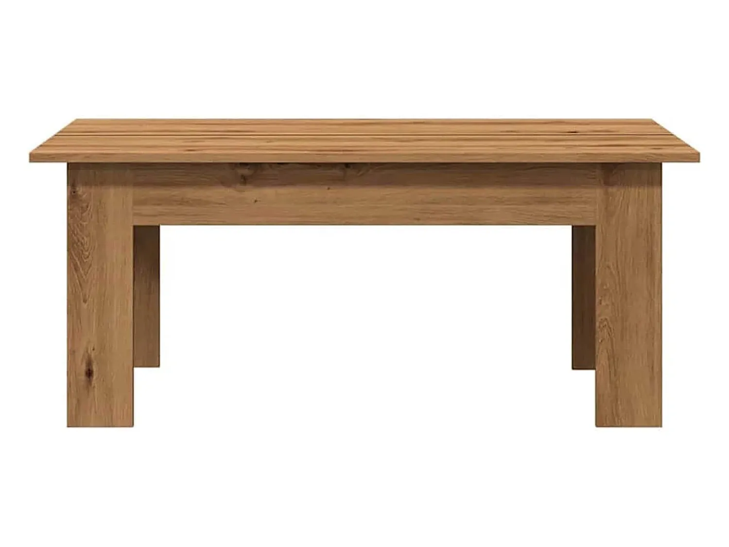 New Mesa de centro | Mesa de apoio | Mesa de café 100x60x42 cm derivados madeira carvalho artisiano Castanho