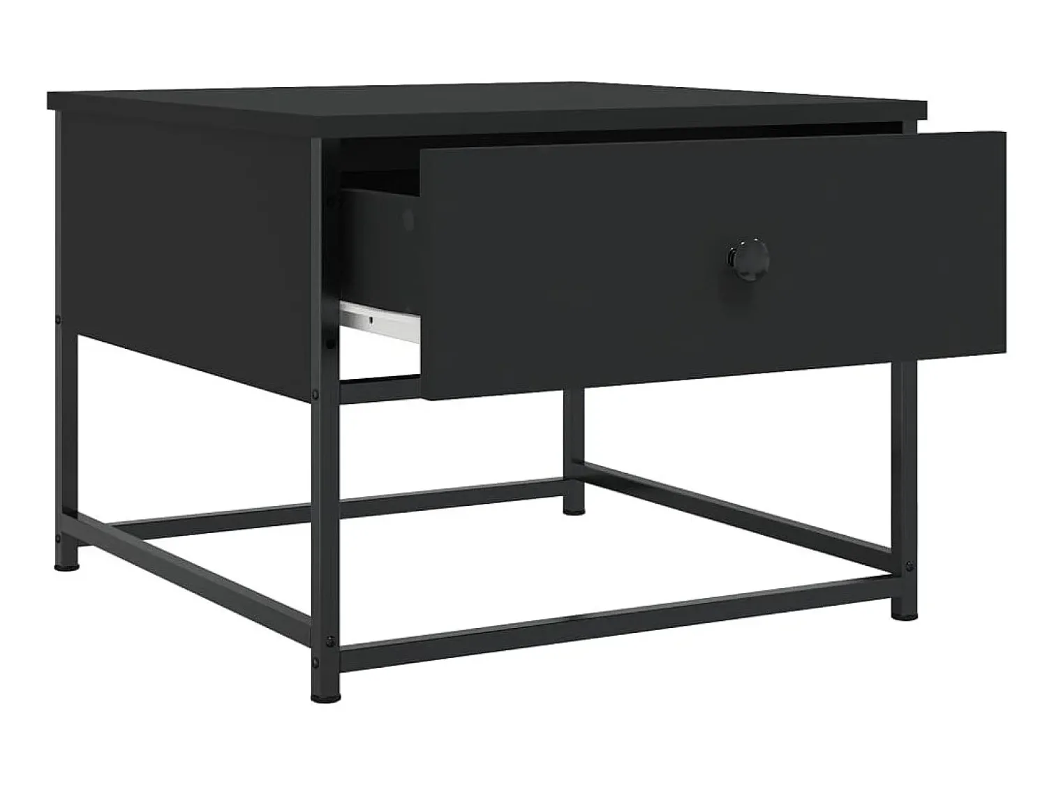 Mesa De Centro* Mesa de centro | Mesa de apoio 51x51x40 cm derivados de madeira Preto