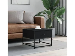 Mesa De Centro* Mesa de centro | Mesa de apoio 51x51x40 cm derivados de madeira Preto