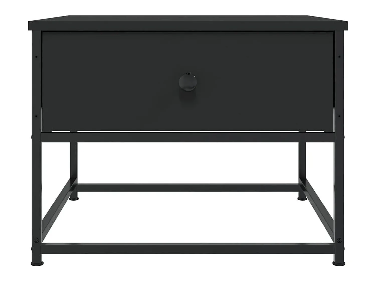 Mesa De Centro* Mesa de centro | Mesa de apoio 51x51x40 cm derivados de madeira Preto