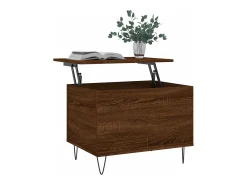 Hot Mesa de centro | Mesa de apoio | Mesa de café 60x44.5x45 cm derivados madeira carvalho Castanho