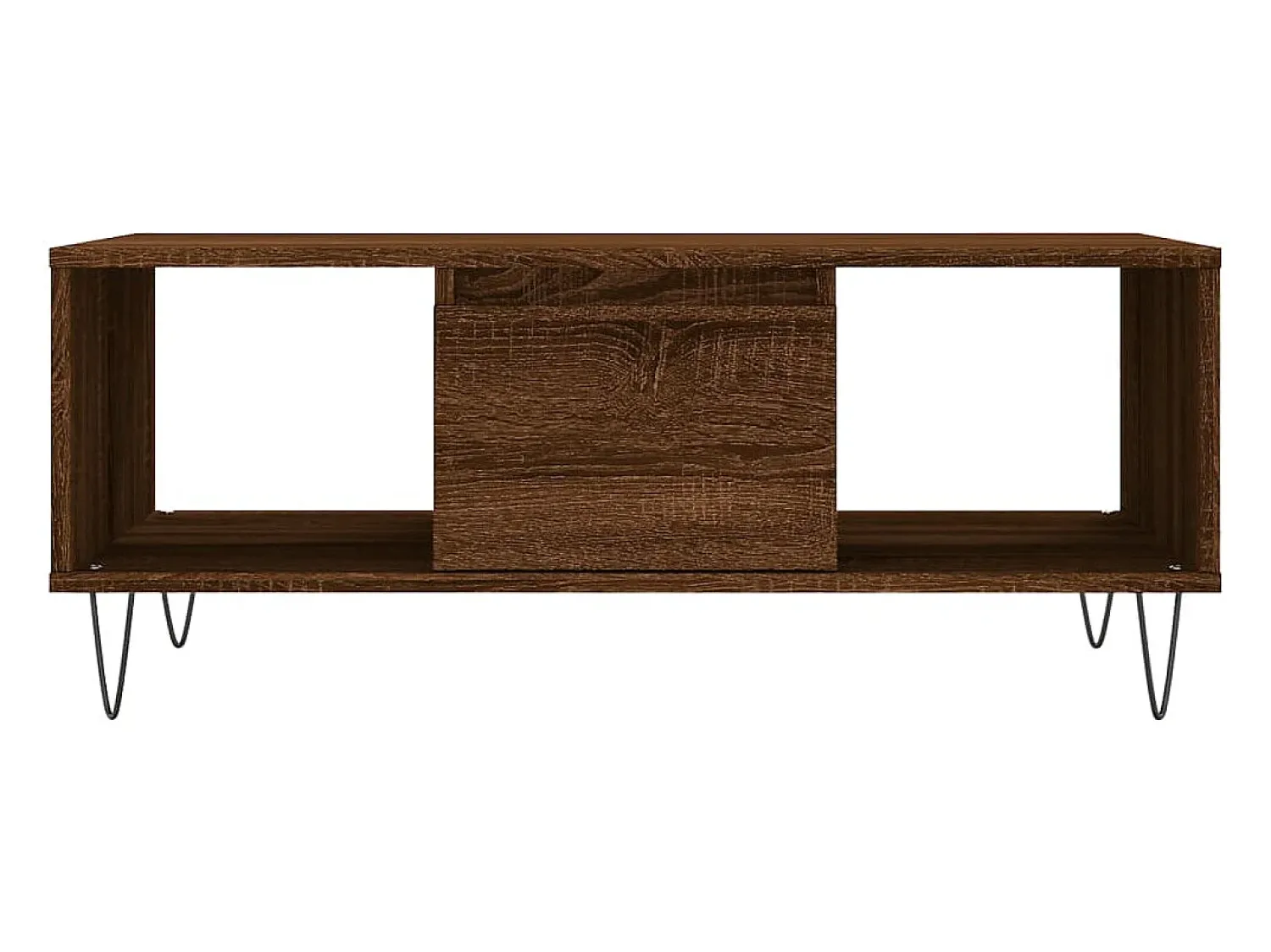 Mesa de centro | Mesa de apoio 90x50x36.5cm derivados madeira carvalho^ Mesa De Centro