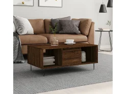 Mesa de centro | Mesa de apoio 90x50x36.5cm derivados madeira carvalho^ Mesa De Centro