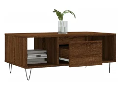 Mesa de centro | Mesa de apoio 90x50x36.5cm derivados madeira carvalho^ Mesa De Centro