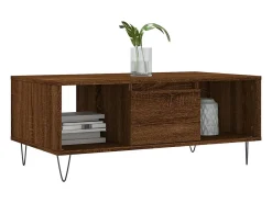 Mesa de centro | Mesa de apoio 90x50x36.5cm derivados madeira carvalho^ Mesa De Centro