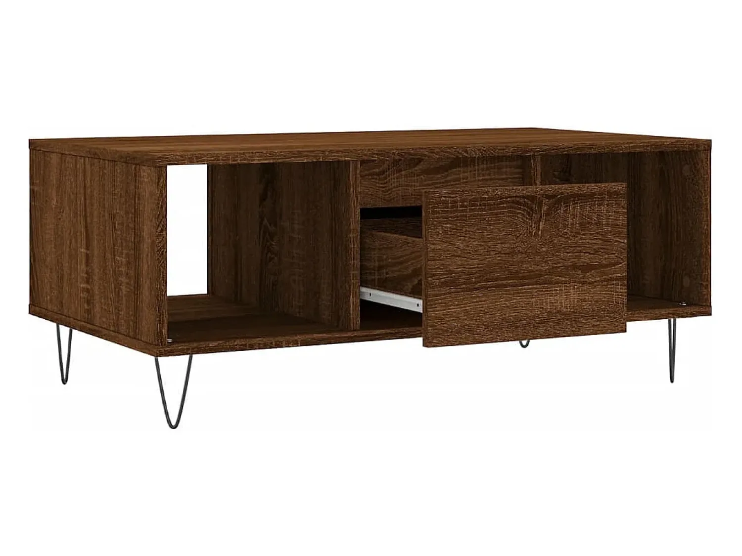Mesa de centro | Mesa de apoio 90x50x36.5cm derivados madeira carvalho^ Mesa De Centro