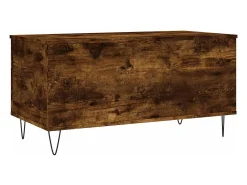 Mesa De Centro* Mesa de centro | Mesa de apoio 90x44.5x45 cm derivados madeira carvalho fumado Castanho