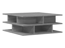 Best Mesa de centro | Mesa de apoio 70x70x29 cm derivados de madeira sonoma Cinzento