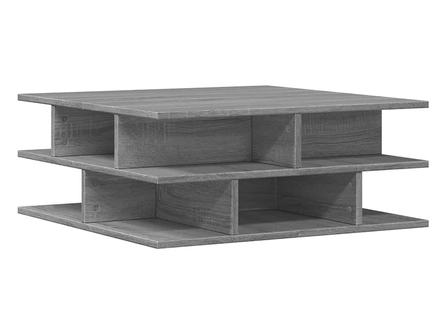 Best Mesa de centro | Mesa de apoio 70x70x29 cm derivados de madeira sonoma Cinzento