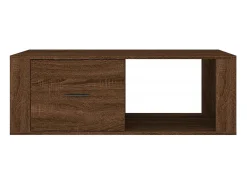 Mesa De Centro| Mesa de centro | Mesa de apoio 100x50.5x35 derivados madeira carvalho Castanho