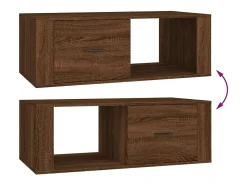 Mesa De Centro| Mesa de centro | Mesa de apoio 100x50.5x35 derivados madeira carvalho Castanho
