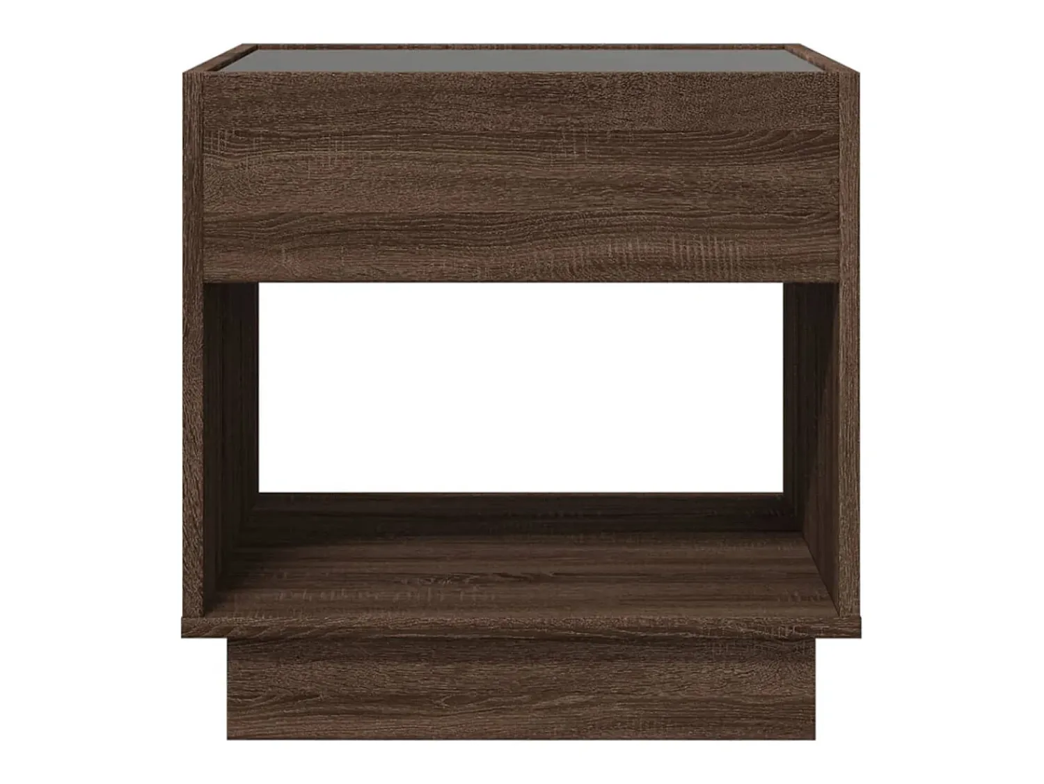 Mesa de centro | Mesa de apoio luzes LED Infinity 50x50x50 cm carvalho^ Mesa De Centro