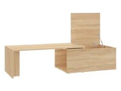 Best Mesa de centro | Mesa de apoio 150x50x35cm derivados de madeira carvalho sonoma Castanho