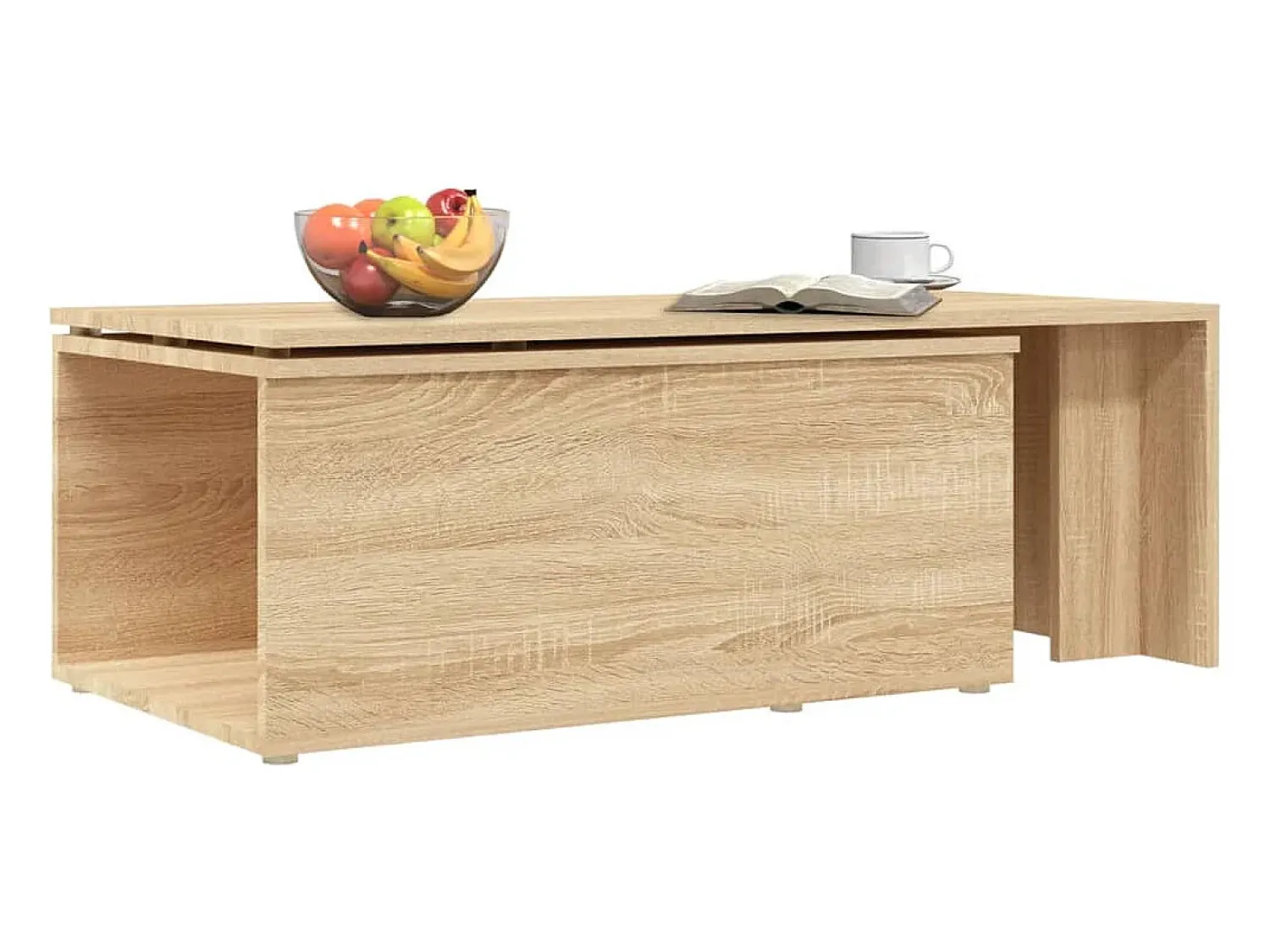 Best Mesa de centro | Mesa de apoio 150x50x35cm derivados de madeira carvalho sonoma Castanho