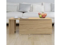 Best Mesa de centro | Mesa de apoio 150x50x35cm derivados de madeira carvalho sonoma Castanho