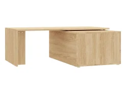 Best Mesa de centro | Mesa de apoio 150x50x35cm derivados de madeira carvalho sonoma Castanho